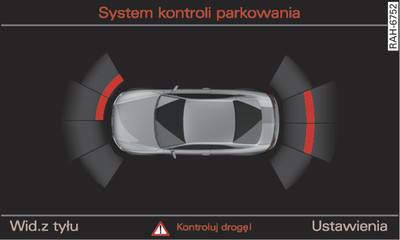 System Infotainment: optyczne wskazanie odstępu